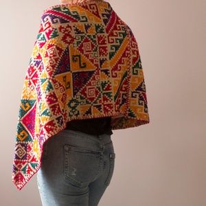 Vintage Mexican Mini Poncho